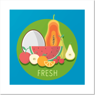 Fresh Fruit Posters and Art